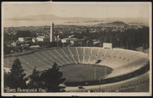 Real Photo - 'California Memorial Stadium' (1937) - Used Football Postcard