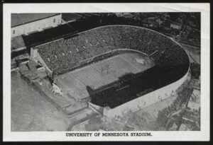Real Photo - 'University of Minnesota Stadium' (c1940) - Unused Football Postcard