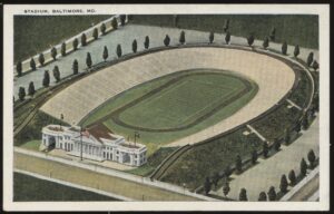Magazine Service - 'Baltimore Stadium' (c1935) - Unused Football Postcard
