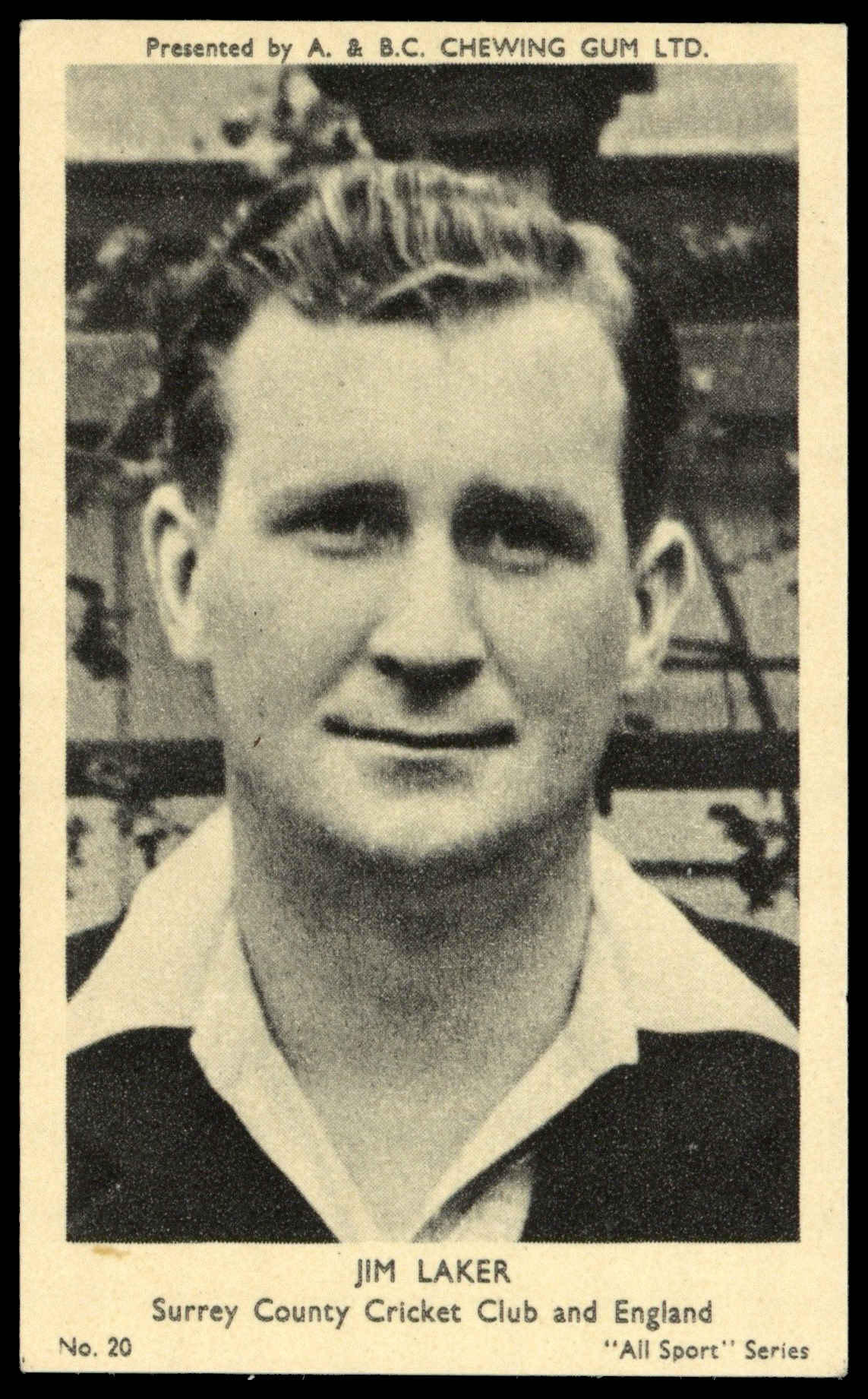 A&BC - 'All Sport Series' (1954) - Jim Laker (Surrey) A&BC - 'All Sport Series' (1954) - Jim Laker (Surrey)