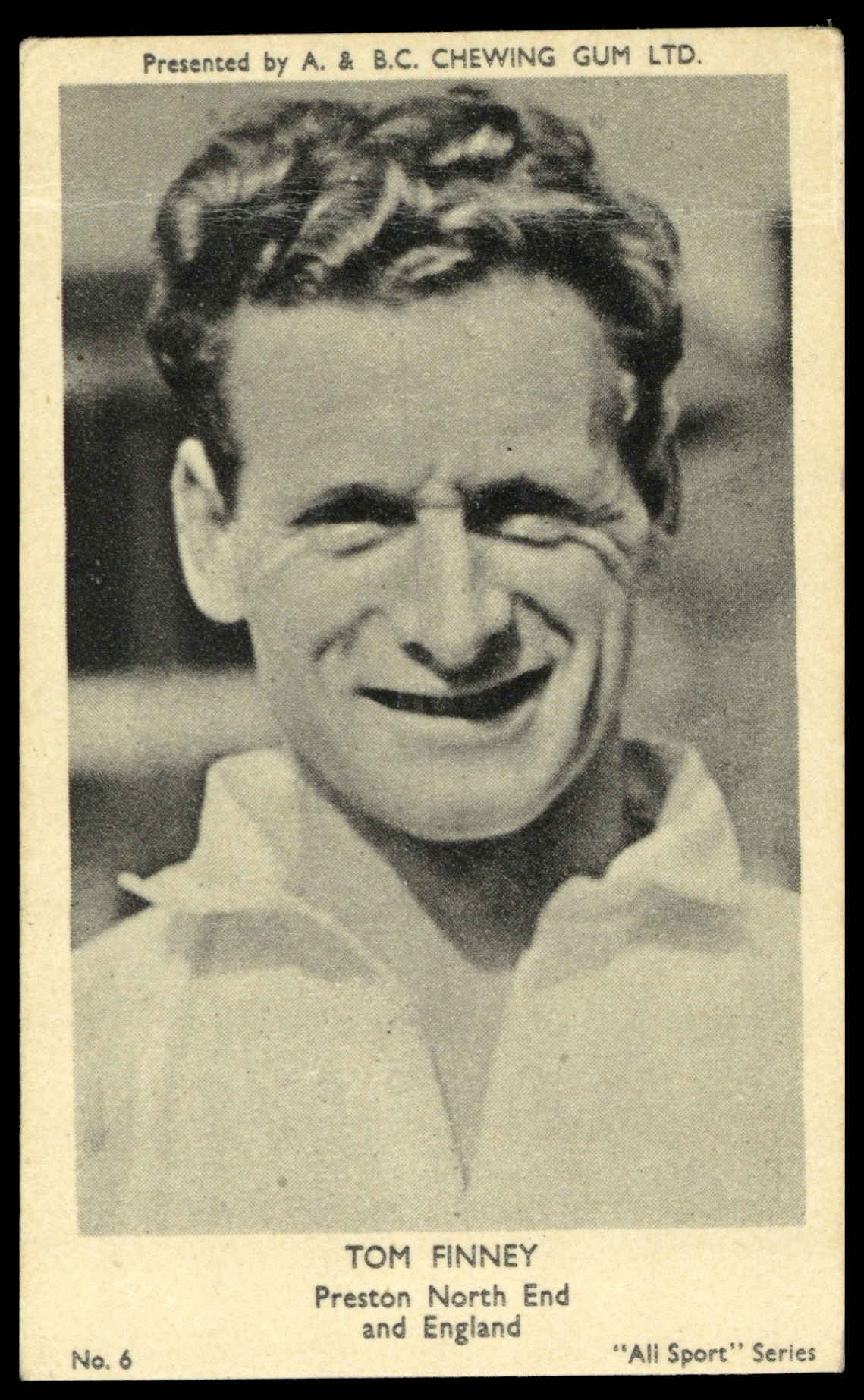 A&BC - 'All Sport Series' (1954) - Tom Finney (Preston North Endd) A&BC - 'All Sport Series' (1954) - Tom Finney (Preston North Endd)