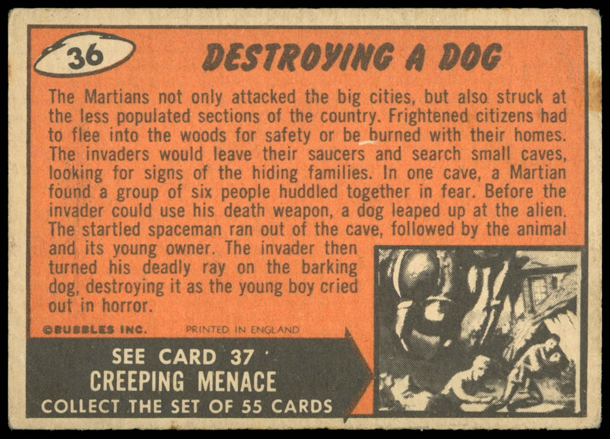 Bubbles Inc - 'Mars Attacks' (1964) - Destroying a Dog Bubbles Inc - 'Mars Attacks' (1964) - Destroying a Dog