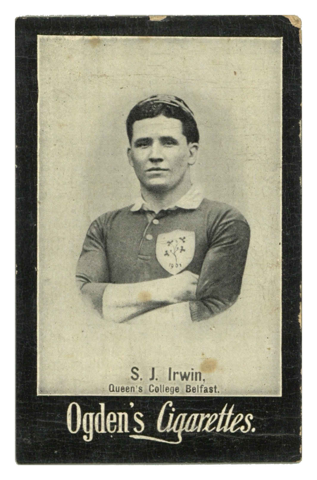 Ogden's - 'General Interest. C. Plain Backs. (Football)' (1902) - S.J. Irwin (Queens College Belfast) Ogden's - 'General Interest. C. Plain Backs. (Football)' (1902) - S.J. Irwin (Queens College Belfast)