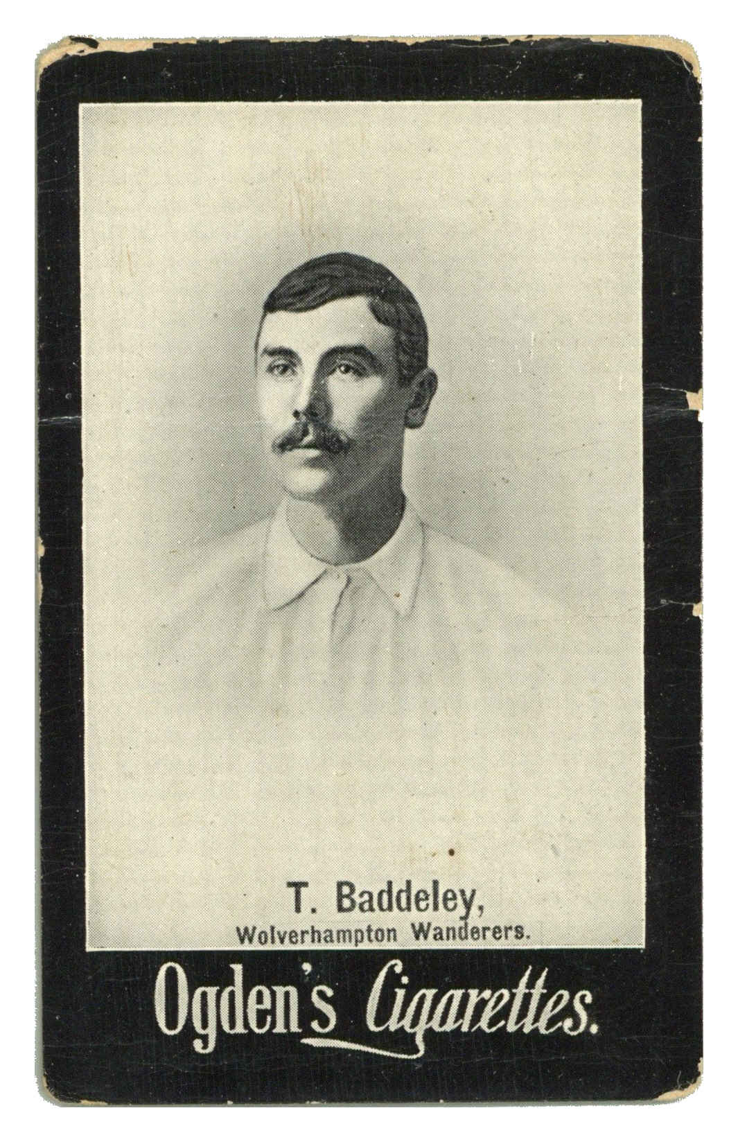 Ogden's - 'General Interest. C. Plain Backs. (Football)' (1902) - T. Baddeley (Wolverhampton Wanderers) Ogden's - 'General Interest. C. Plain Backs. (Football)' (1902) - T. Baddeley (Wolverhampton Wanderers)