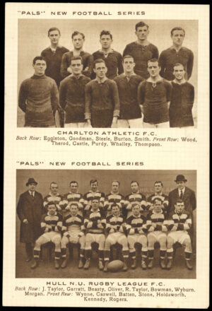 Pals Magazine - 'New Football Series (Pairs)' (1923) - Charlton Athletic & Hull N.U. Rugby League