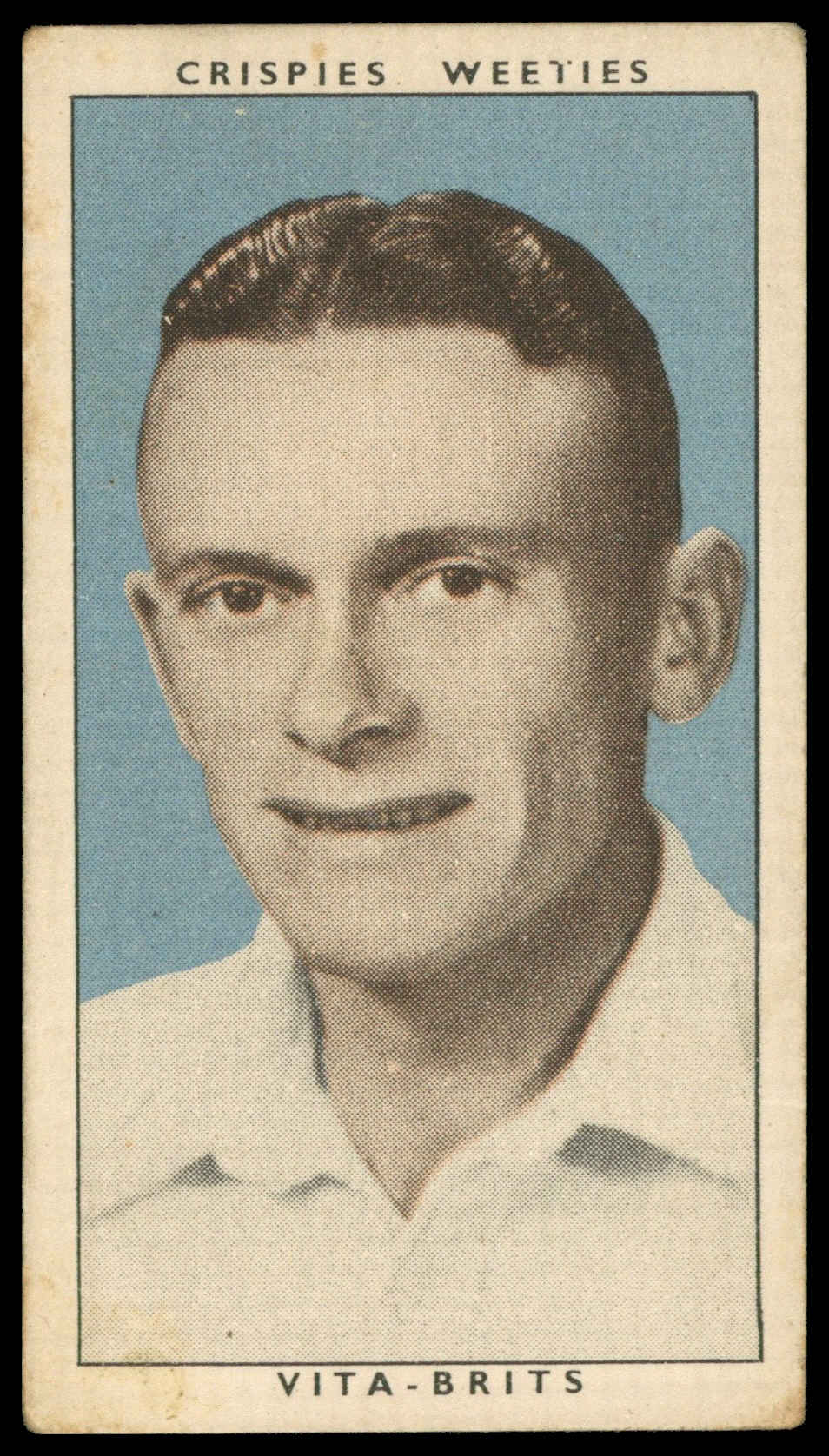 Crispies Weeties - 'Leading Cricketers' #27 - P. Ridings (South Australia) (1948) Crispies Weeties - 'Leading Cricketers' #27 - P. Ridings (South Australia) (1948)