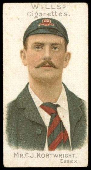 Wills (W.D. & H.O.) - 'Cricketer Series 1901 (A)' (1901) - Mr. C.J. Kortwright (Essex) Wills (W.D. & H.O.) - 'Cricketer Series 1901 (A)' (1901) - Mr. C.J. Kortwright (Essex)