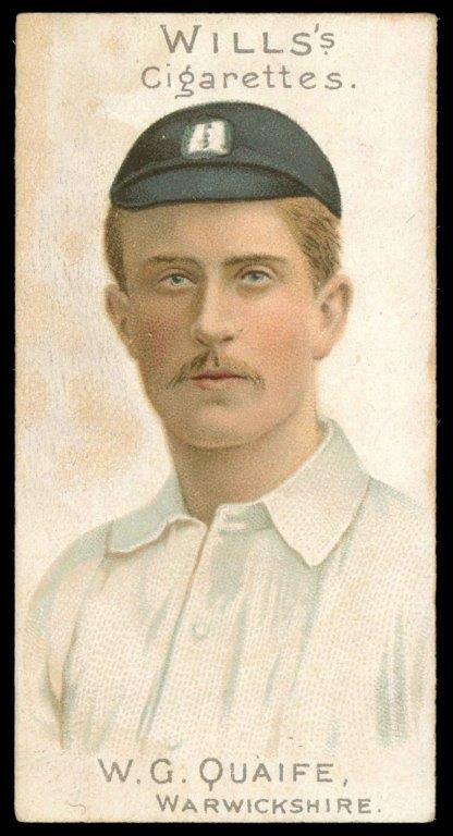 Wills (W.D. & H.O.) - 'Cricketer Series 1901 (A)' (1901) - W.G. Quaife (Warks) Wills (W.D. & H.O.) - 'Cricketer Series 1901 (A)' (1901) - W.G. Quaife (Warks)