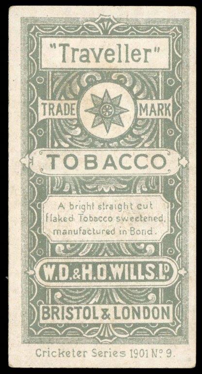 Wills (W.D. & H.O.) - 'Cricketer Series 1901 (A)' (1901) - Mr. F.S. Jackson (Yorkshire) Wills (W.D. & H.O.) - 'Cricketer Series 1901 (A)' (1901) - Mr. F.S. Jackson (Yorkshire)