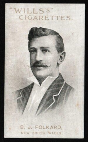Wills - 'Prominent Australian & English Cricketers' (1911) - B.J. Folkard (New South Wales) Wills - 'Prominent Australian & English Cricketers' (1911) - B.J. Folkard (New South Wales)