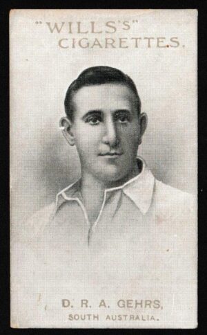 Wills - 'Prominent Australian & English Cricketers' (1911) - D.R.A. Gehrs (South Australia) Wills - 'Prominent Australian & English Cricketers' (1911) - D.R.A. Gehrs (South Australia)