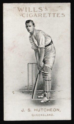 Wills - 'Prominent Australian & English Cricketers' (1911) - J.S. Hutcheon (Queensland) Wills - 'Prominent Australian & English Cricketers' (1911) - J.S. Hutcheon (Queensland)