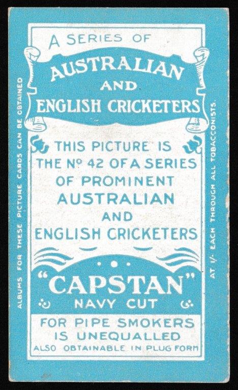 Wills - 'Prominent Australian & English Cricketers' (1911) - H. Strudwick (Surrey) Wills - 'Prominent Australian & English Cricketers' (1911) - H. Strudwick (Surrey)
