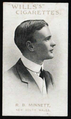 Wills - 'Prominent Australian & English Cricketers' (1911) - R.B. Minnett (New South Wales) Wills - 'Prominent Australian & English Cricketers' (1911) - R.B. Minnett (New South Wales)