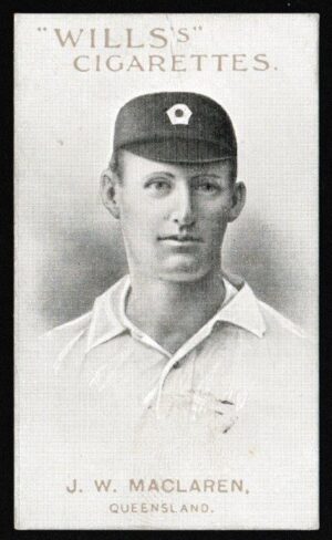 Wills - 'Prominent Australian & English Cricketers' (1911) - J.W. Maclaren (Queensland) Wills - 'Prominent Australian & English Cricketers' (1911) - J.W. Maclaren (Queensland)