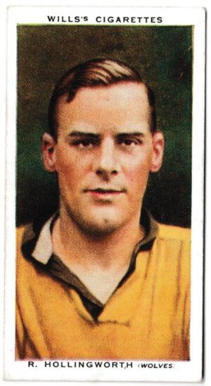 Wills (W.D. & H.O.) - 'Association Footballers' (1935) - Card #22 - R. Hollingworth (Wolverhampton Wanderers)