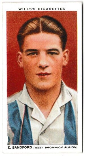 Wills (W.D. & H.O.) - 'Association Footballers' (1935) - Card #37 - E. Sandford (West Bromwich Albion)