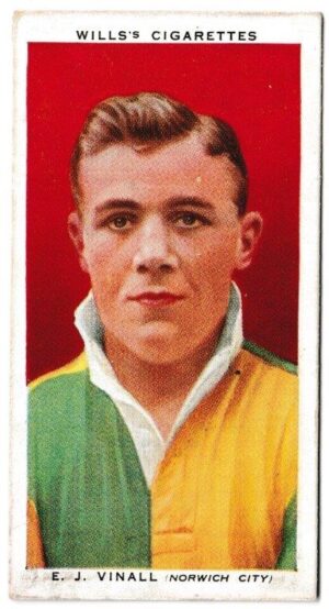 Wills (W.D. & H.O.) - 'Association Footballers' (1935) - Card #44 - E.J. Vinall (Norwich City)