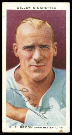 Wills - 'Association Footballers' (1935) - E.F. Brook (Manchester City) **SIGNED**
