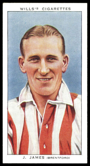 Wills - 'Association Footballers (Irish)' (1939) - #24 - J. James (Brentford)