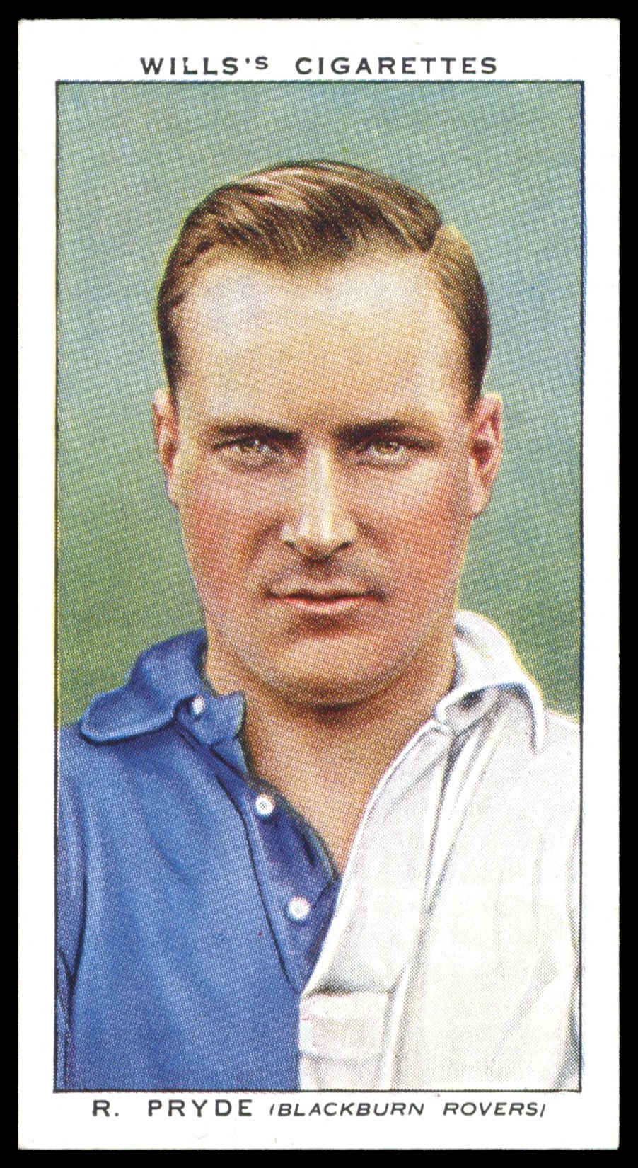 Wills - 'Association Footballers (Irish)' (1939) - #38 - R. Pryde (Blackburn Rovers) Wills - 'Association Footballers (Irish)' (1939) - #38 - R. Pryde (Blackburn Rovers)