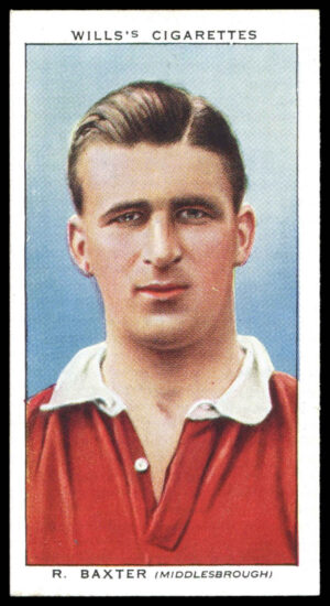 Wills - 'Association Footballers (Irish)' (1939) - #5 - R. Baxter (Middlesbrough)