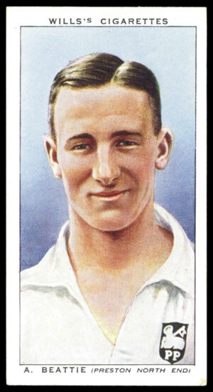 Wills - 'Association Footballers (Irish)' (1939) - #6 - A. Beattie (Preston North End)