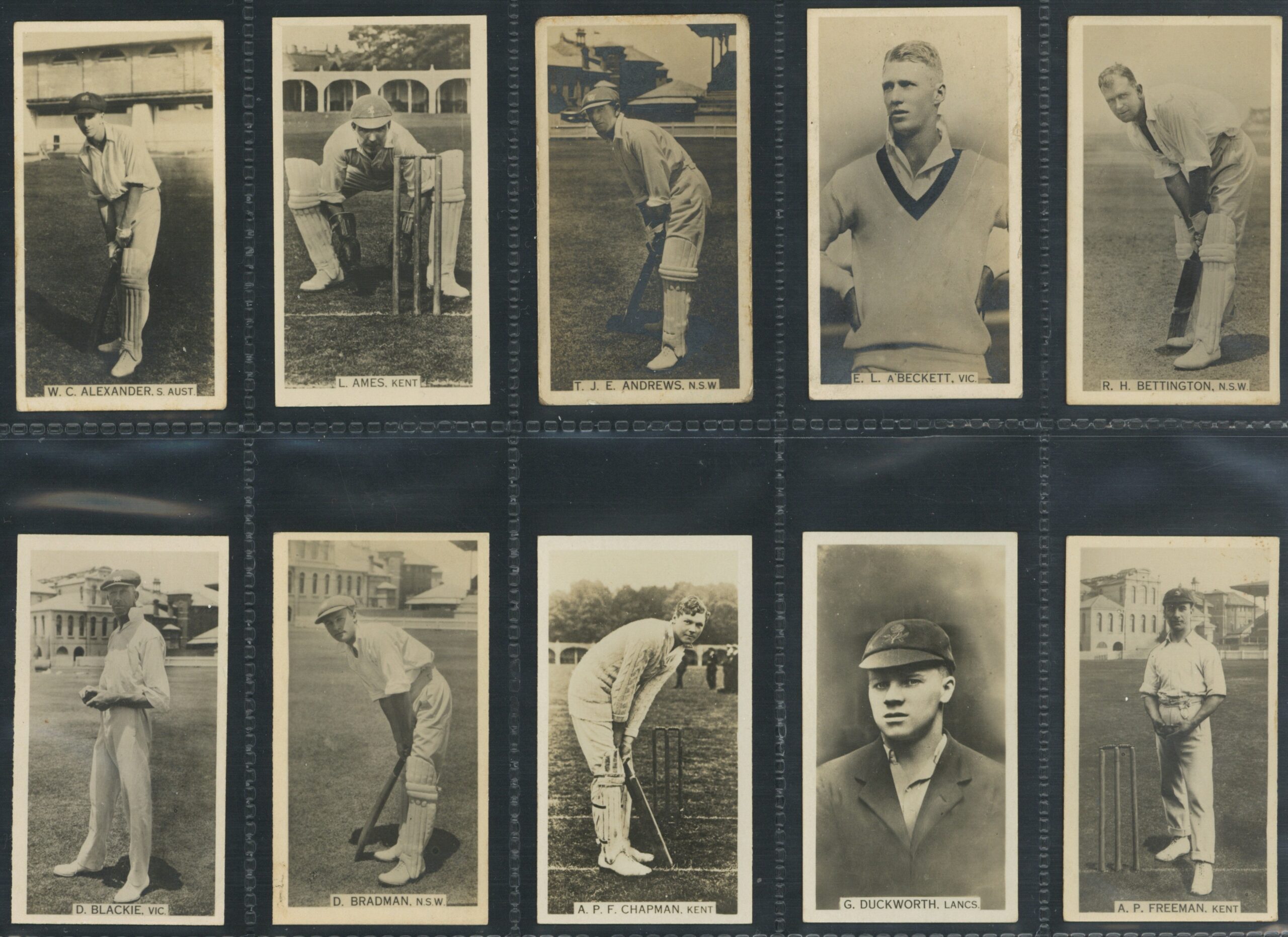 Wills Overseas - 'Cricket Season 1928-29' (1928) - Complete Set Wills Overseas - 'Cricket Season 1928-29' (1928) - Complete Set