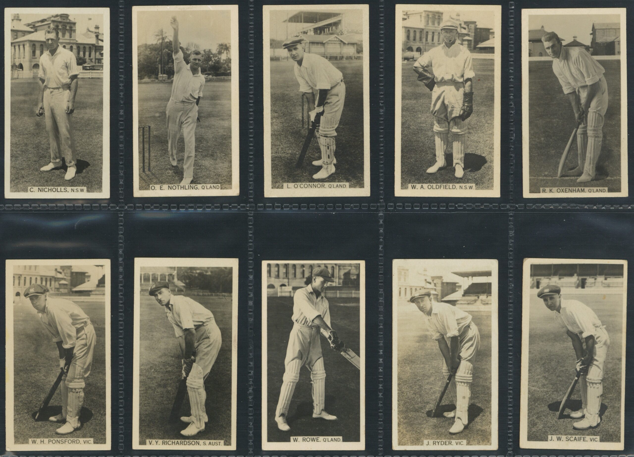 Wills Overseas - 'Cricket Season 1928-29' (1928) - Complete Set Wills Overseas - 'Cricket Season 1928-29' (1928) - Complete Set