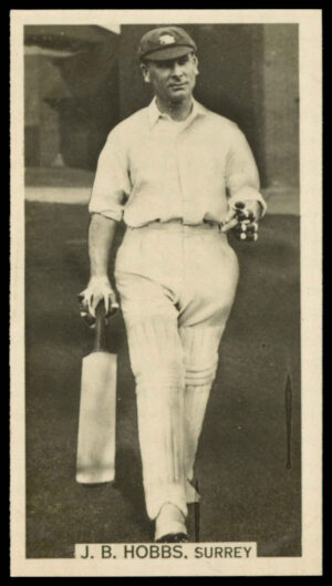 Wills Overseas - 'Cricket Season 1928-29' (1928) - J.B. Hobbs (Surrey) Wills Overseas - 'Cricket Season 1928-29' (1928) - J.B. Hobbs (Surrey)
