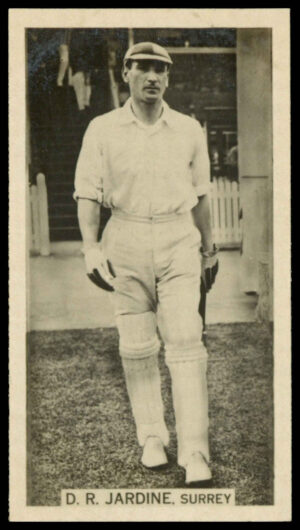 Wills Overseas - 'Cricket Season 1928-29' (1928) - D.R. Jardine (Surrey) Wills Overseas - 'Cricket Season 1928-29' (1928) - D.R. Jardine (Surrey)