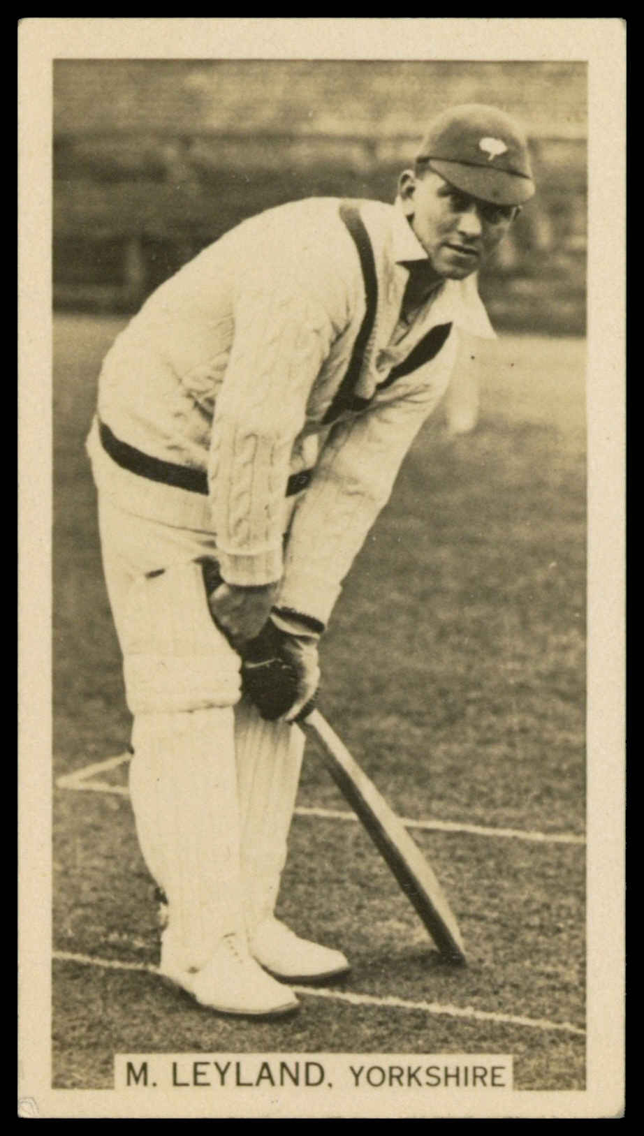 Wills Overseas - 'Cricket Season 1928-29' (1928) - M. Leyland (Yorkshire) Wills Overseas - 'Cricket Season 1928-29' (1928) - M. Leyland (Yorkshire)