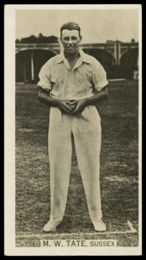Wills Overseas - 'Cricket Season 1928-29' (1928) - M.W. Tate (Sussex)