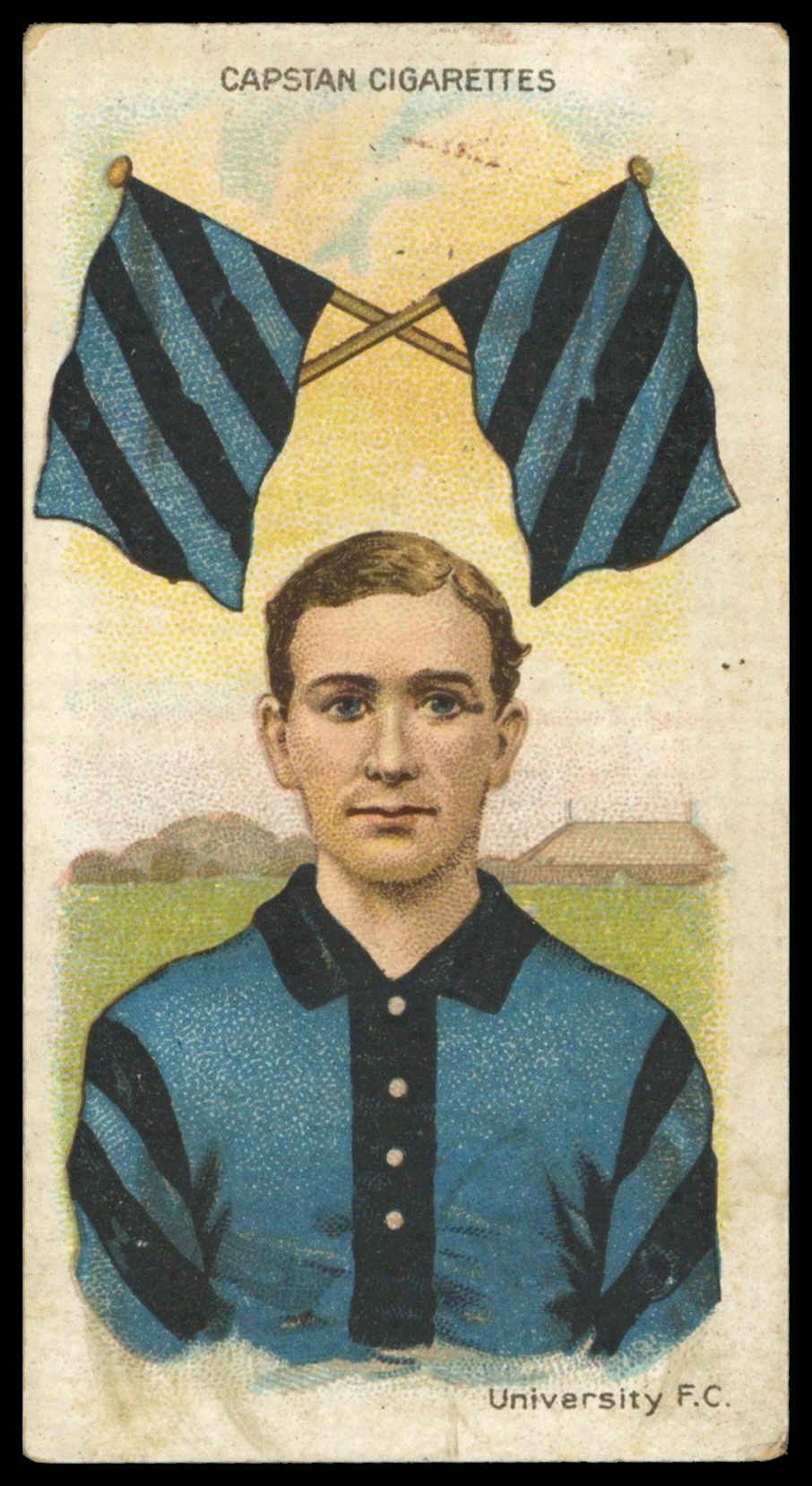 Wills Overseas - 'Football Club Colours & Flags (Capstan)' (1913) - University F.C. Wills Overseas - 'Football Club Colours & Flags (Capstan)' (1913) - University F.C.