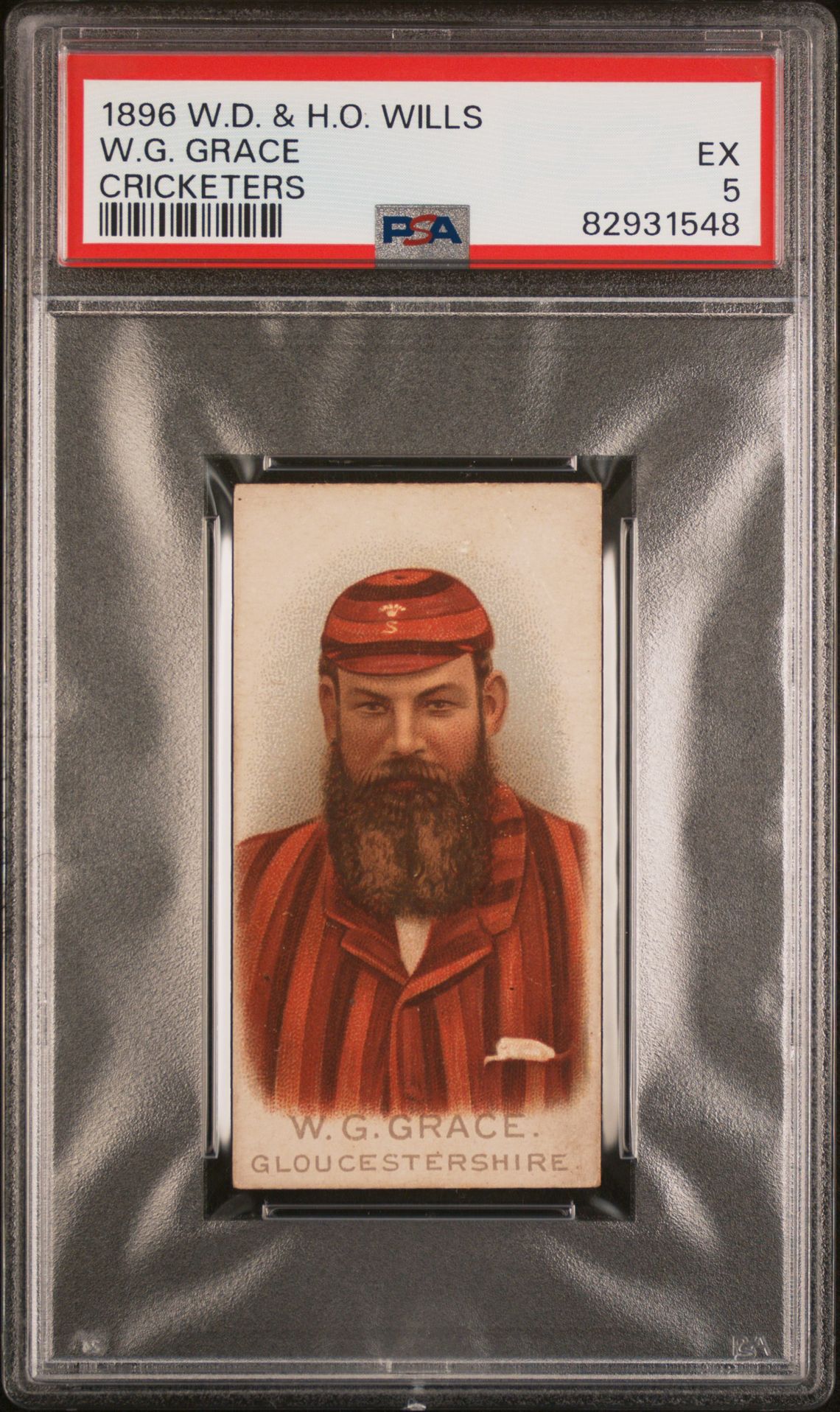 Wills - 'Cricketers' (1896) - W.G. Grace (Glocs) **PSA5** Wills - 'Cricketers' (1896) - W.G. Grace (Glocs) **PSA5**