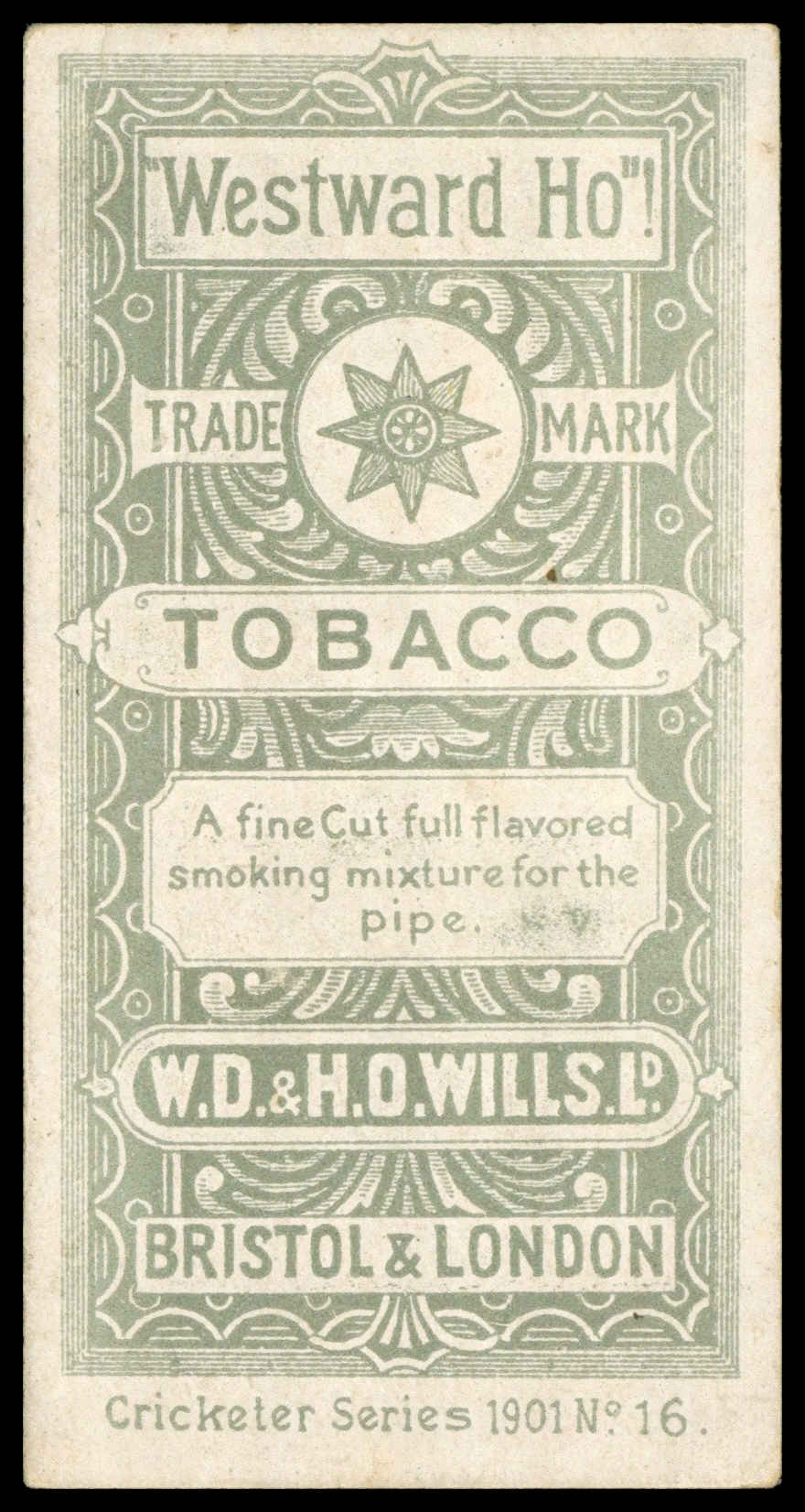 Wills - 'Cricketer Series 1901' (1901) - W.G. Quaife (Warwickshire) Wills - 'Cricketer Series 1901' (1901) - W.G. Quaife (Warwickshire)