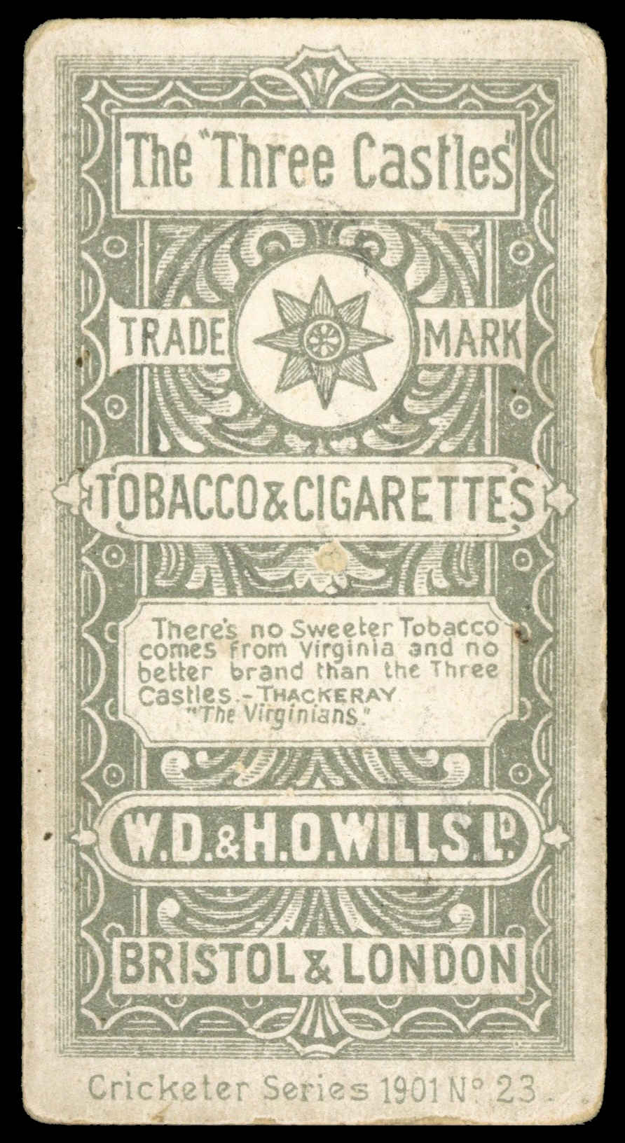 Wills - 'Cricketer Series 1901' (1901) - R. Abel (Surrey) Wills - 'Cricketer Series 1901' (1901) - R. Abel (Surrey)