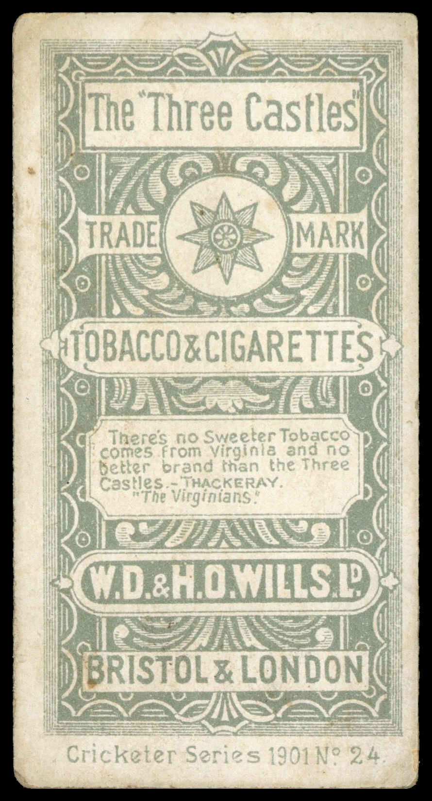 Wills - 'Cricketer Series 1901' (1901) - J. Board (Gloucs) Wills - 'Cricketer Series 1901' (1901) - J. Board (Gloucs)