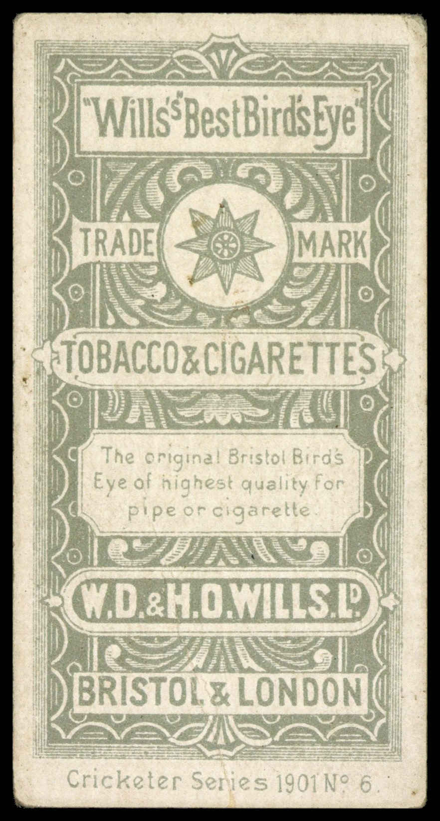Wills - 'Cricketer Series 1901' (1901) - G.H. Hirst (Yorkshire) Wills - 'Cricketer Series 1901' (1901) - G.H. Hirst (Yorkshire)