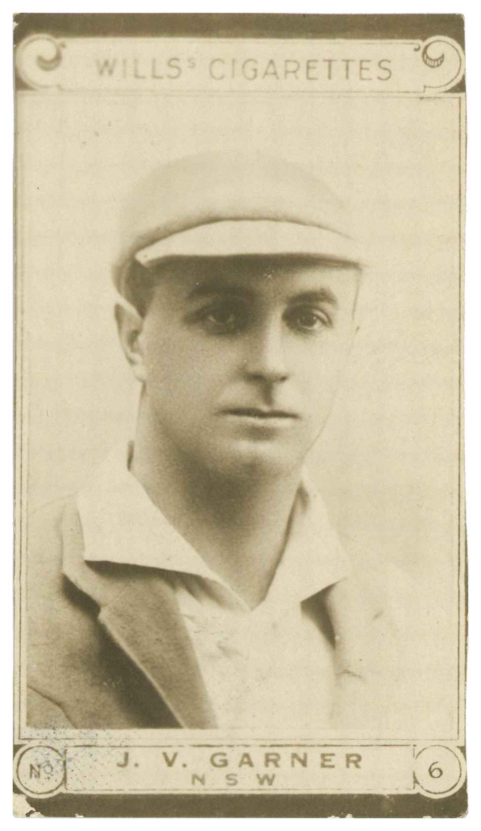 Wills - 'Cricketers (1926)' (1926) - J.V Garner (N.S.W.) Wills - 'Cricketers (1926)' (1926) - J.V Garner (N.S.W.)