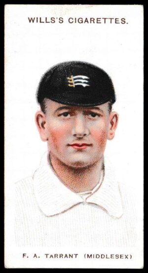 Wills (W.D. & H.O.) - 'Cricketers (Large S)' - (1908) - Card #10 - F.A. Tarrant (Middlesex)