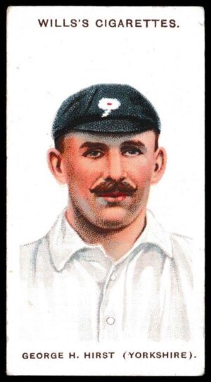 Wills (W.D. & H.O.) - 'Cricketers (Large S)' - (1908) - Card #16 - George H. Hirst (Yorkshire)