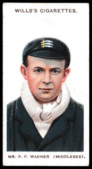 Wills (W.D. & H.O.) - 'Cricketers (Large S)' - (1908) - Card #2 - P.F. Warner (Middlesex)