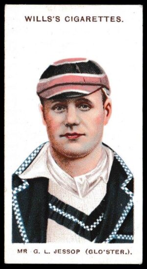 Wills (W.D. & H.O.) - 'Cricketers (Large S)' - (1908) - Card #20 - G.L. Jessop (Gloucs)