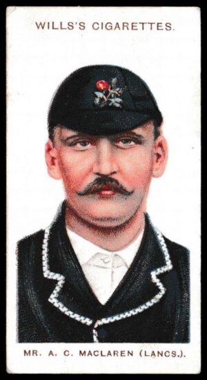 Wills (W.D. & H.O.) - 'Cricketers (Large S)' - (1908) - Card #4 - A.C. Maclaren (Lancs)