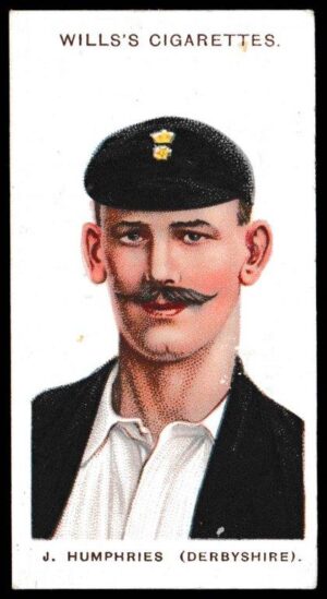 Wills (W.D. & H.O.) - 'Cricketers (Large S)' - (1908) - Card #6 - J. Humphries (Derbyshire)