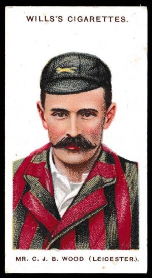 Wills (W.D. & H.O.) - 'Cricketers (Large S)' - (1908) - Card #9 - C.J.B. Wood (Leics)