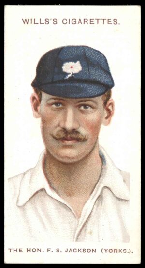 Wills (W.D. & H.O.) - 'Cricketers (Large S)'  #1 F.S. Jackson (Yorks) (1908)