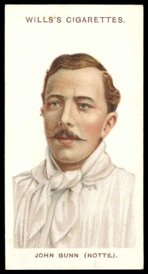 Wills (W.D. & H.O.) - 'Cricketers (Large S)'  #13 John Gunn (Notts) (1908)