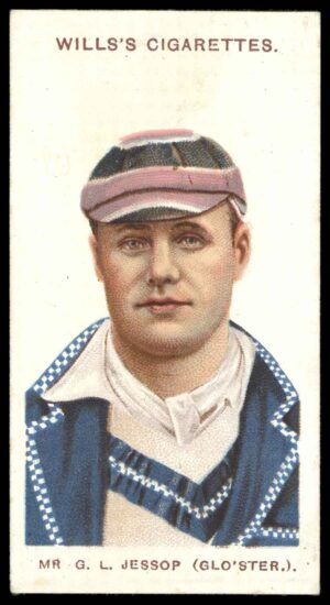Wills (W.D. & H.O.) - 'Cricketers (Large S)'  #20 G.L. Jessop (Gloucs) (1908)